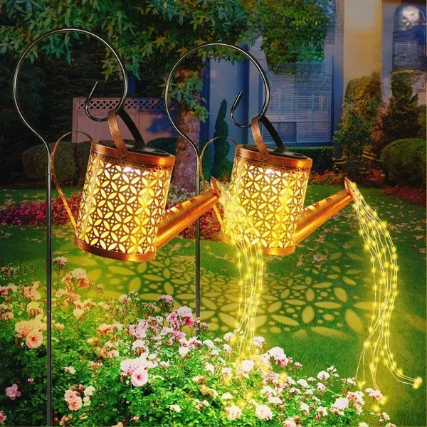 LED Solar Watering Can Lantern Light for Garden & Outdoor Decor