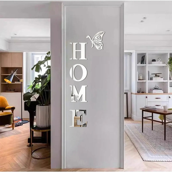 3D Mirror 'HOME' Wall Sticker