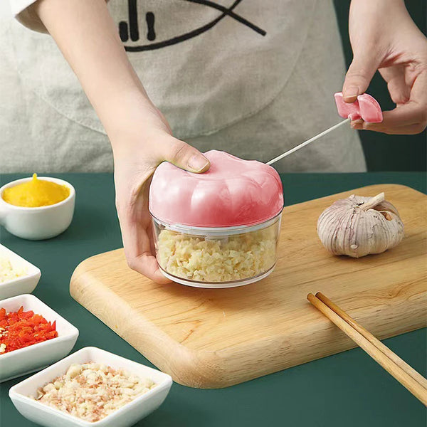 Pink Mini Garlic Masher & Mixer for Kitchen Cooking