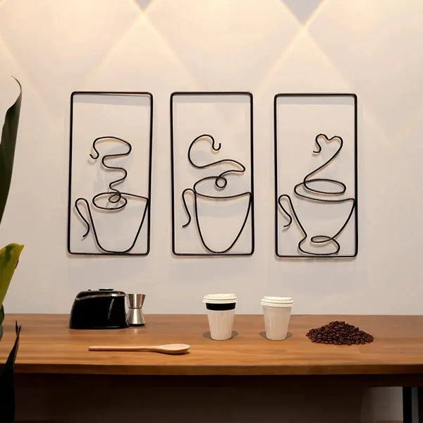 Wrought Iron Wall Painting for Dining Room Decor