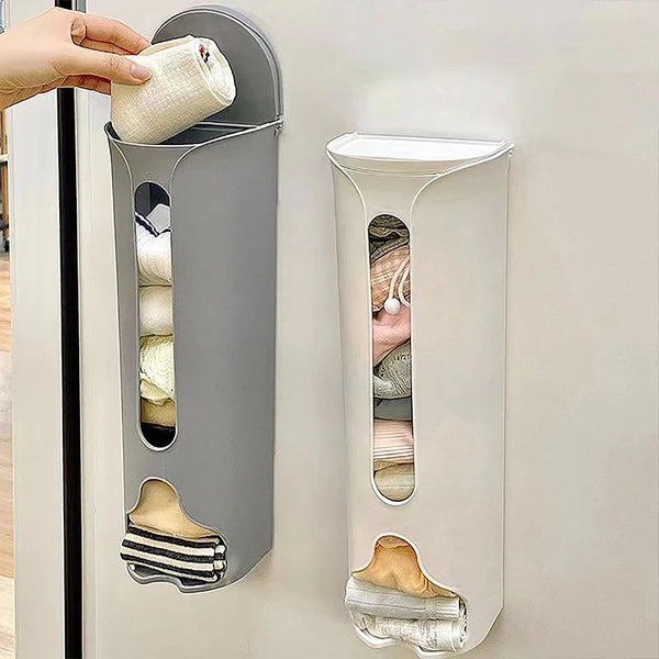 Wall-Mounted Underwear & Sock Organizer with Storage Box