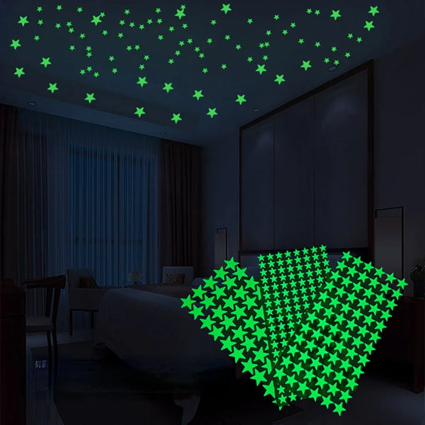 Stars & Moon Luminous Wall Stickers for Kids' Bedroom Decor