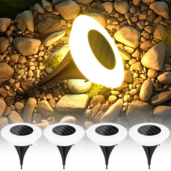 360° LED Solar Floor Lights IP65 Waterproof for Garden & Patio