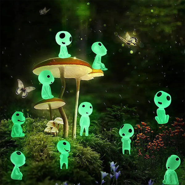10pc Miniature Glow-in-the-Dark Princess Garden Ornaments