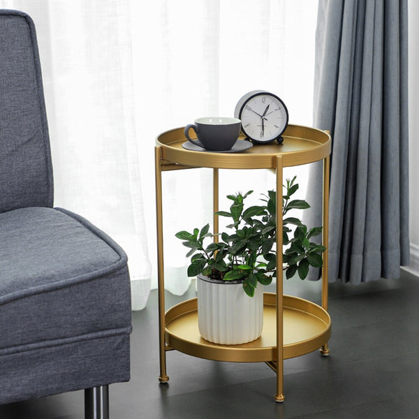 Double Layer Round Side Coffee Table