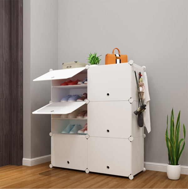 2 Rows 6 Layers Composite Shoe Cabinet Storage Rack